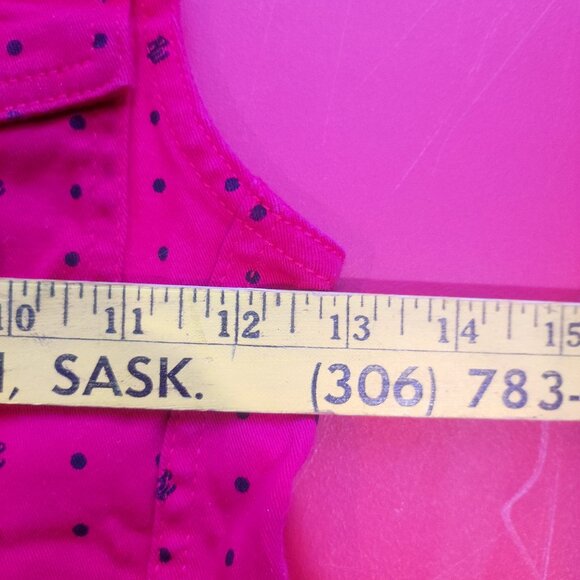 Rocawear classic jean vest red black polka dot girl size L - Picture 8 of 9